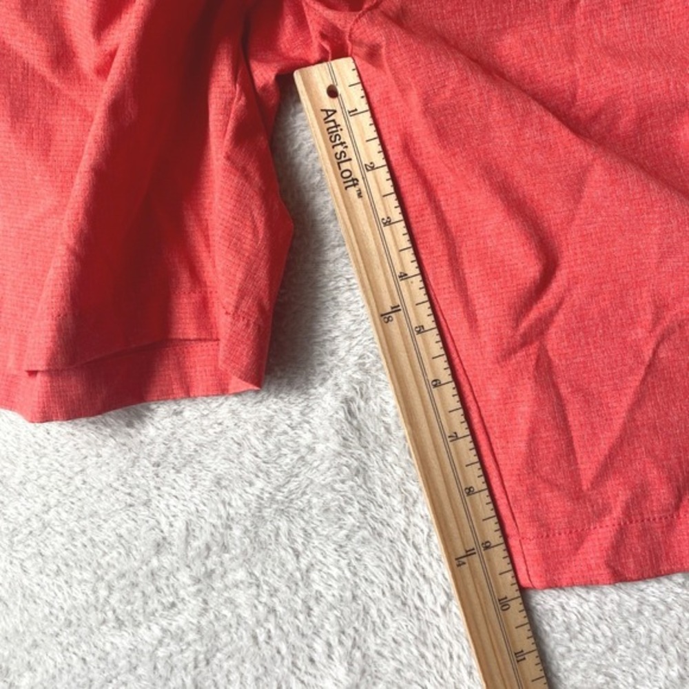Under Armour HeatGear Golf Shorts Men Size 34 Coral Zip Pocket Preppy Athleisure - Picture 8 of 9